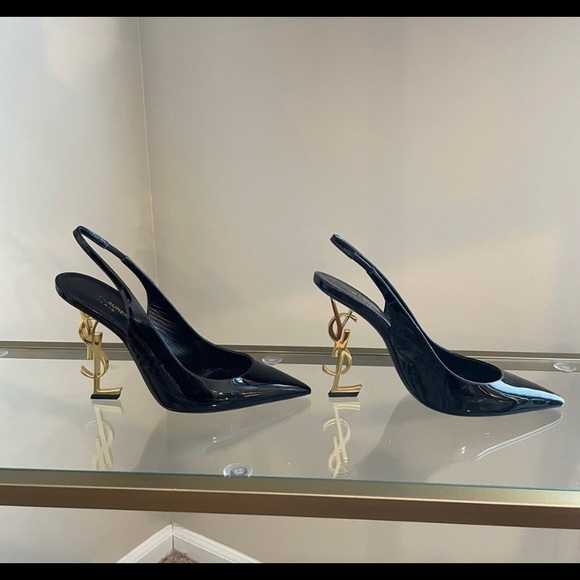 COPY - YSL NERO BLACK OPYUM SLINGBACKS - Picture 2 of 7